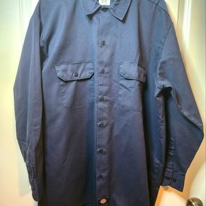 Dickies Long-sleeved Button-down Work Shirt Sz XL